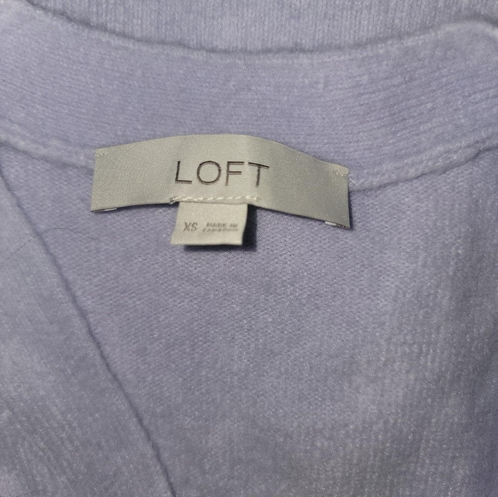 LOFT Cardigan Size XS Purple - Picture 4 of 7